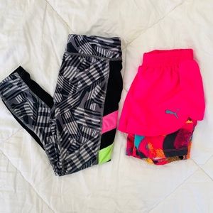 Puma kids workout bottoms